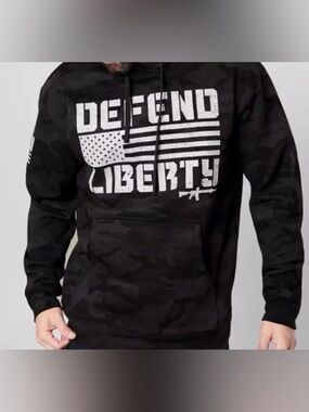 Howitzer "Defend Liberty" Black Camo Hoodie